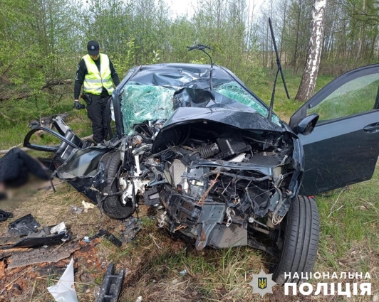 У Звягельському районі в ДТП загинув пасажир, а водій потрапив до реанімації: чоловік з'їхав в кювет та зіткнувся з деревом