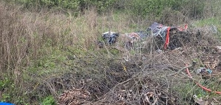 В Оліївській громаді, поблизу села Зороків, Інспекцією виявлено несанкціоноване сміттєзвалище