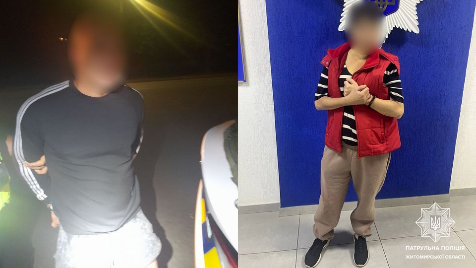 У Житомирі затримали двох чоловіків, які були у розшуку – один намагався втекти