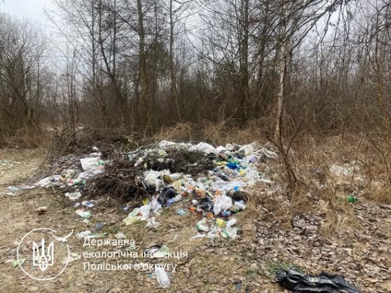 Держекоінспекцією встановлено факт розміщення стихійного сміттєзвалища на Коростенщині