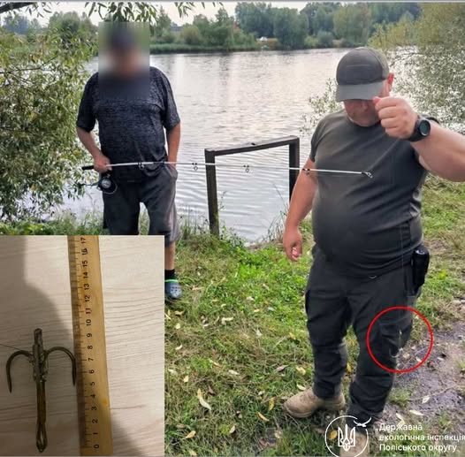 Держекоінспектори виявили незаконне знаряддя лову на річці Шийка в Житомирському районі