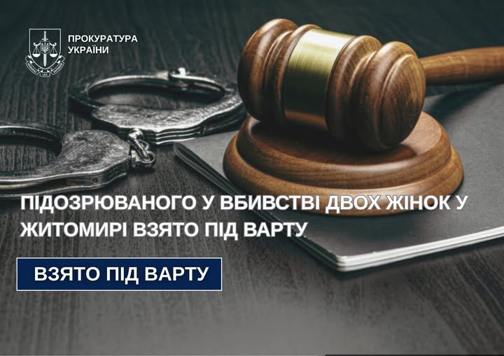 Підозрюваного у вбивстві двох жінок у Житомирі взято під варту
