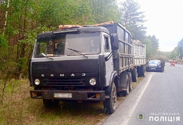 В Овруцькій громаді затримали водія, який перевозив 23 куби лісу без відповідних документів (ФОТО)