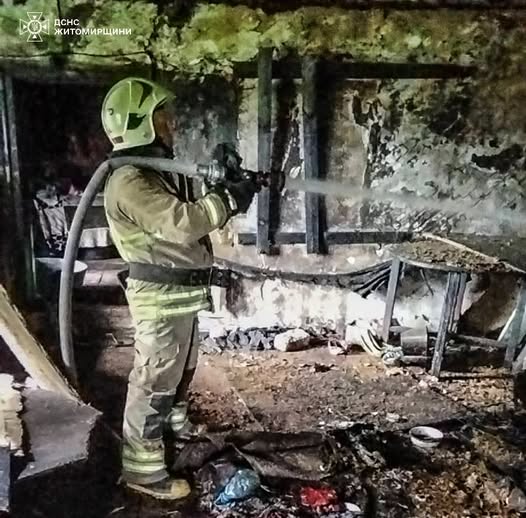 На Житомирщині у селі Велика Хайча під час пожежі постраждали дві людини