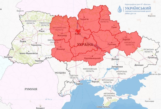 Попередження про пожежну небезпеку по Україні