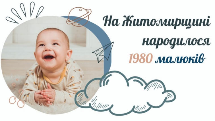 На Житомирщині з початку року народилося 1980 немовлят