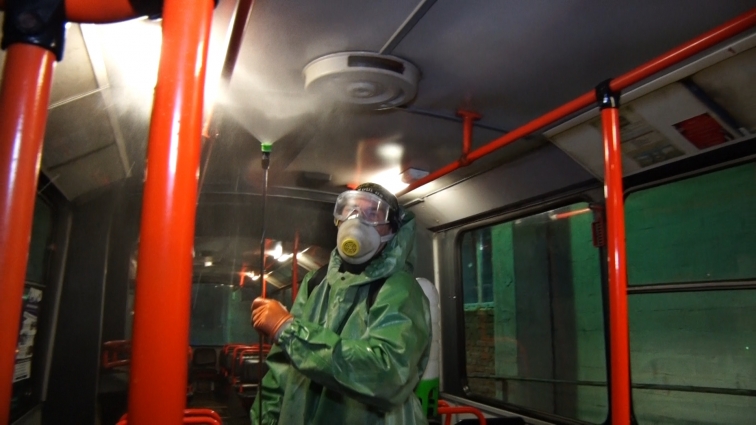У Житомирі триває щоденна обробка громадського транспорту дезінфекторами