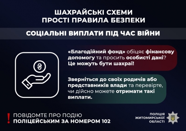 На Житомирщині жінка хотіла отримати «соціальну допомогу», але втратила 150 тис. грн. власних заощаджень