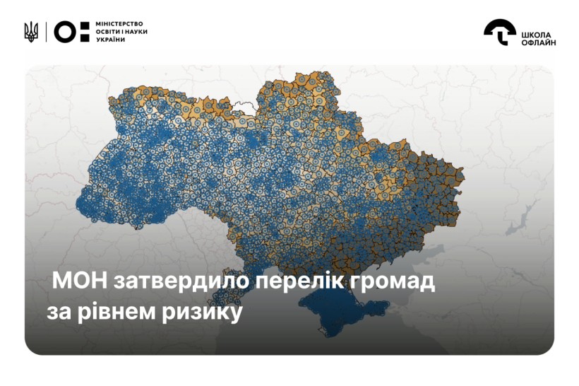 МОН затвердило перелік регіонів за рівнем ризику безпеки в системі освіти: на Житомирщині 4 громади мають «Дуже високий» рівень