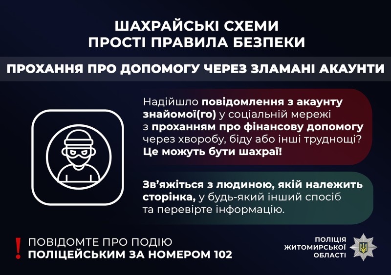 У Житомирі через дії шахраїв втратив власні заощадження 52-річний чоловік