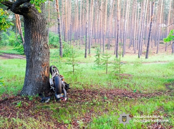 У Городоцькій громаді в ДТП загинув 38-річний мотоцикліст: чоловік не впорався з керуванням та в'їхав у дерево