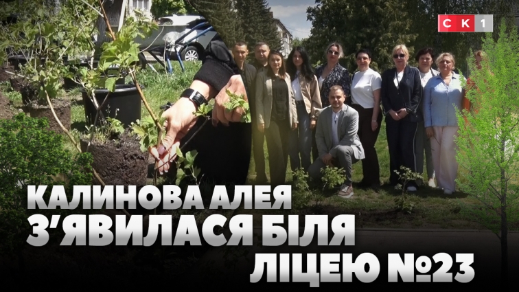 У День сім’ї біля ліцею №23 міста Житомира висадили 20 саджанців калини (ВІДЕО)