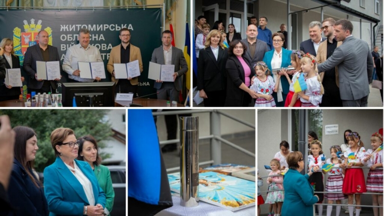 Перша леді Естонії відвідала Житомирщину та разом із Віталієм Бунечком заклала капсулу майбутнього (ВІДЕО)