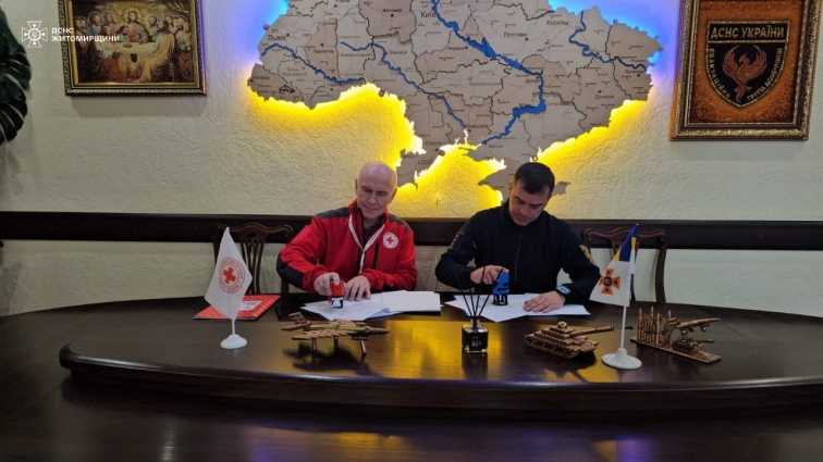 Рятувальники Житомирщини підписали Меморандум про співпрацю з  обласною організацією Товариством Червоного Хреста України