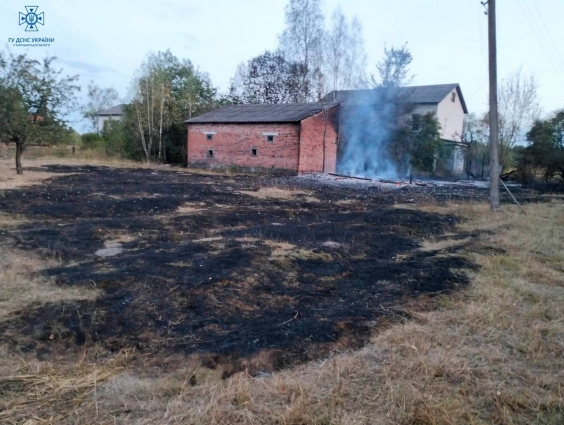 На Житомирщині за добу сталося дві пожежі у приватних господарствах через випалювання сухої рослинності