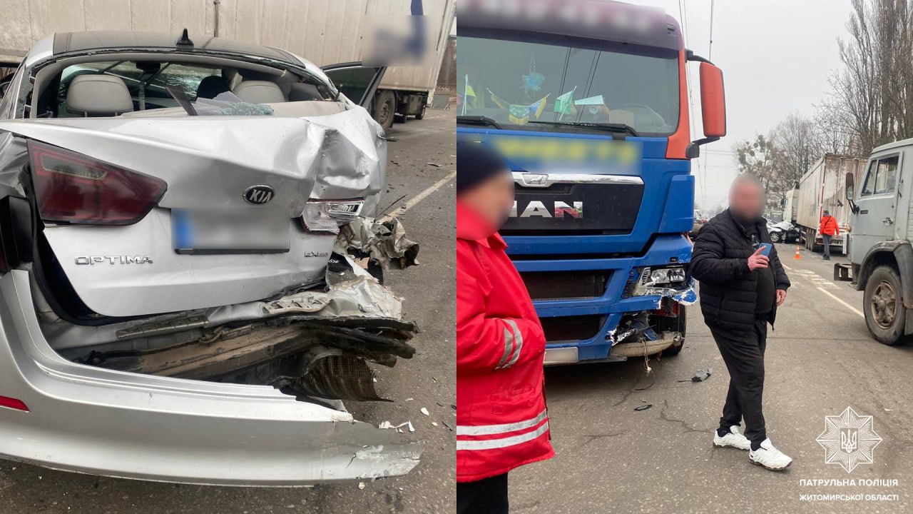 У Житомирі сталося ДТП на вулиці Сергія Параджанова за участю трьох авто