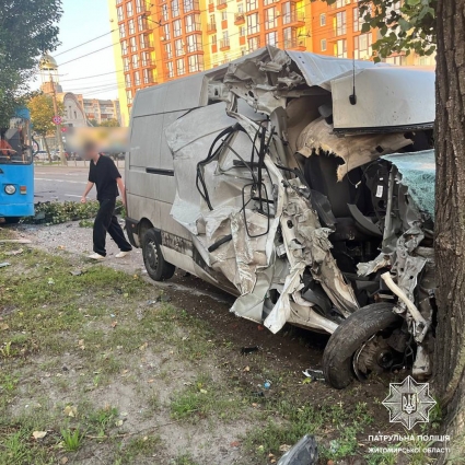 У Житомирі на вулиці Вітрука сталася ДТП за участі буса та тролейбуса, є потерпілі