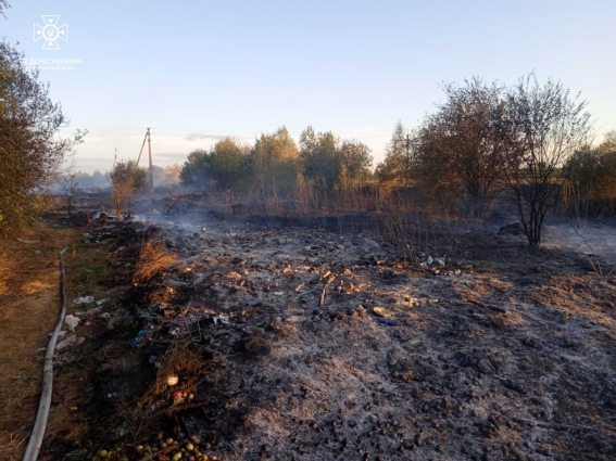 За добу вогнеборці області загасили 10 пожеж сухостою на загальній площі понад 11 га