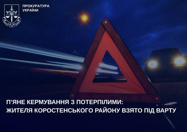 П’яне кермування з потерпілими: жителя Коростенського району взято під варту
