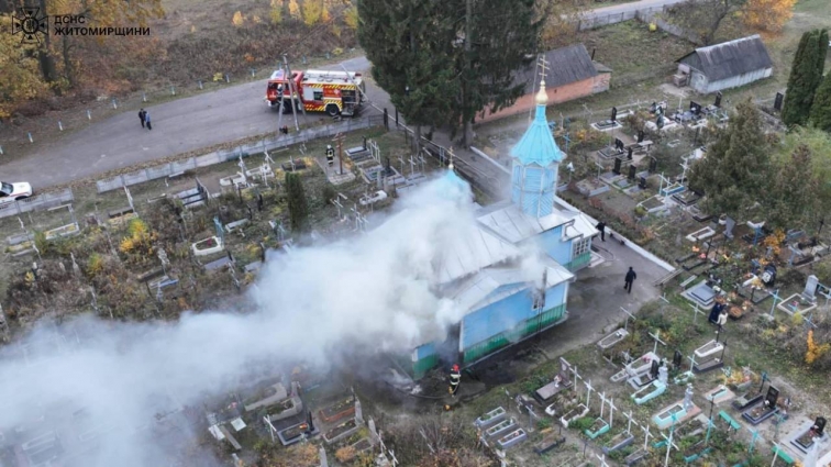 У Зарічанах горіла церква: вогнем знищено майно та внутрішнє оздоблення на площі 100 кв. м.