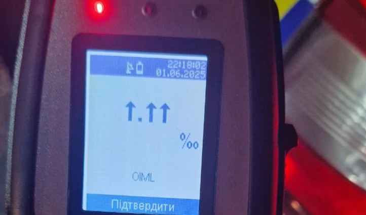 На Житомирщині за тиждень патрульні виявили 30 водіїв, які сіли за кермо напідпитку