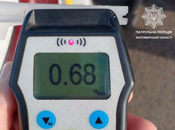 Розмовляв п’яний по телефону: на Житомирщині патрульні склали на водія кілька протоколів
