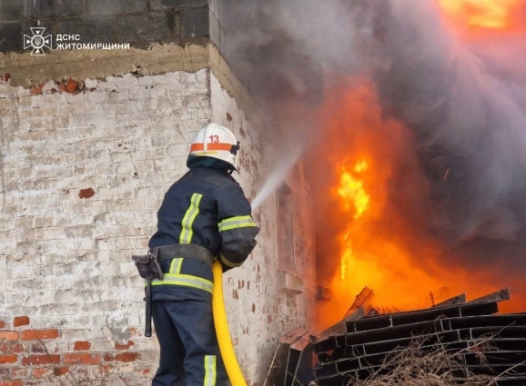 У Малинській громаді сталася пожежа на деревопереробному підприємстві