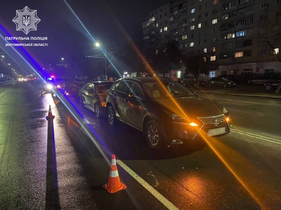У Житомирі сталася ДТП за участі 4 автомобілів: винуватець перебував в нетверезому стані