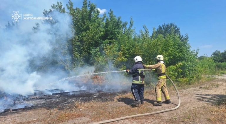 На Житомирщині за минулу добу сталося 8 пожеж на відкритих територіях