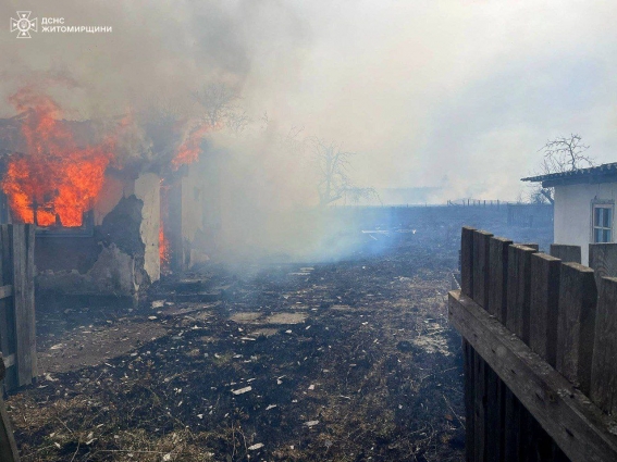 На Житомирщині за минулу добу сталося 42 пожежі
