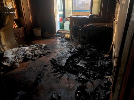 У Житомирі під час пожежі в однокімнатній квартирі загинув 64-річний чоловік