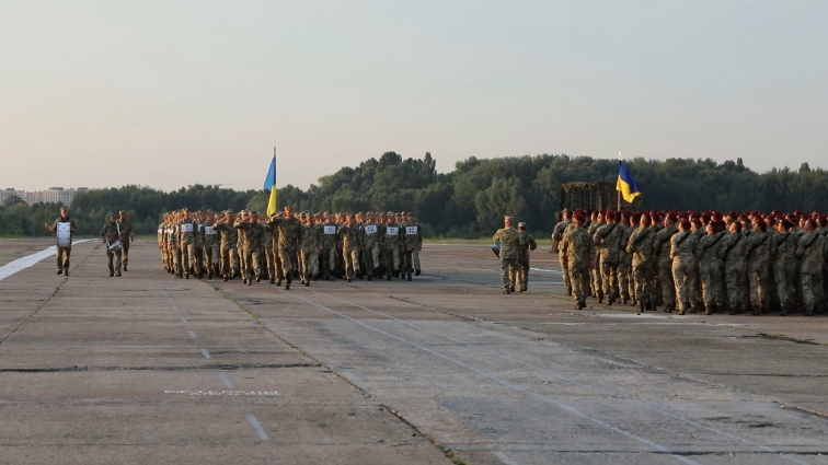 Житомирські курсанти готуються до військового параду до Дня Незалежності