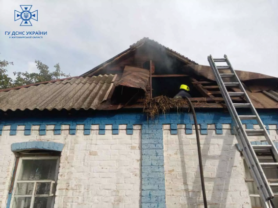 На Житомирщині рятувальниками ліквідовано три пожежі у житловому секторі