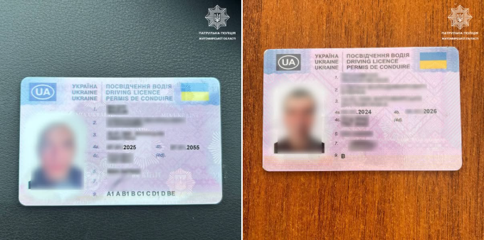 На Житомирщині виявили двох водіїв з, ймовірно, підробленими документами