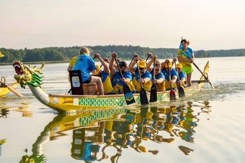 У Житомирі контрольне тренування перед чемпіонатом світу пройшла збірна ветеранів з веслування на човнах «Дракон»