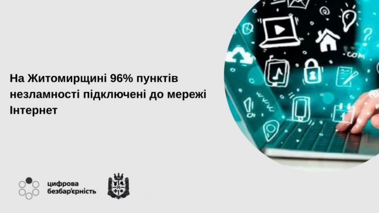 На Житомирщині 96% пунктів незламності підключені до мережі Інтернет