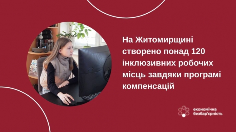 На Житомирщині створено понад 120 інклюзивних робочих місць завдяки програмі компенсацій