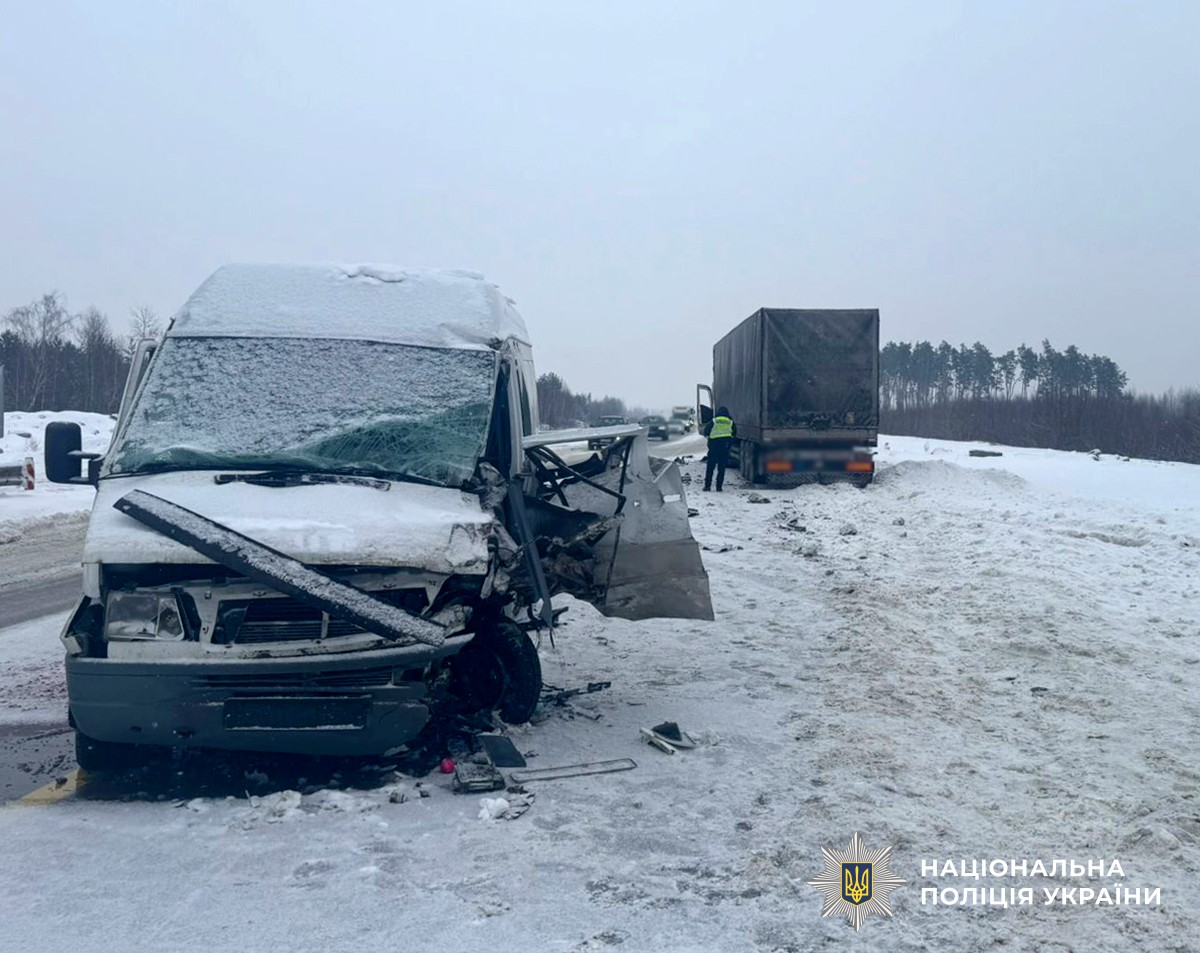 У передмісті Житомира в ДТП травмовано водія мікроавтобуса