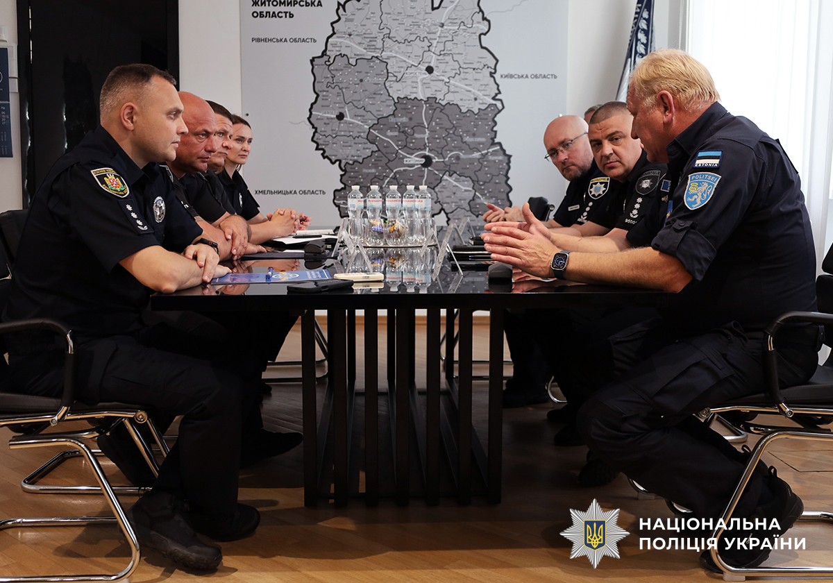Лідерство та доброчесність: поліція Житомирщини розвиває партнерство з МВС Естонії