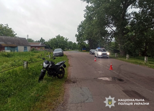 У Житомирському районі в ДТП травмовано 16-річного мотоцикліста